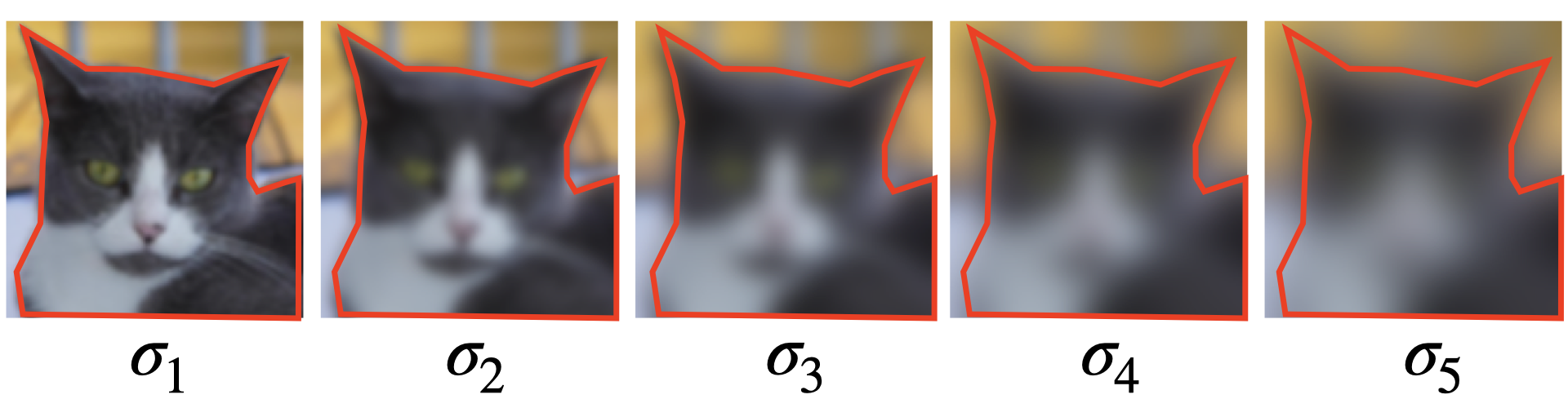 Different frequency bands of an image